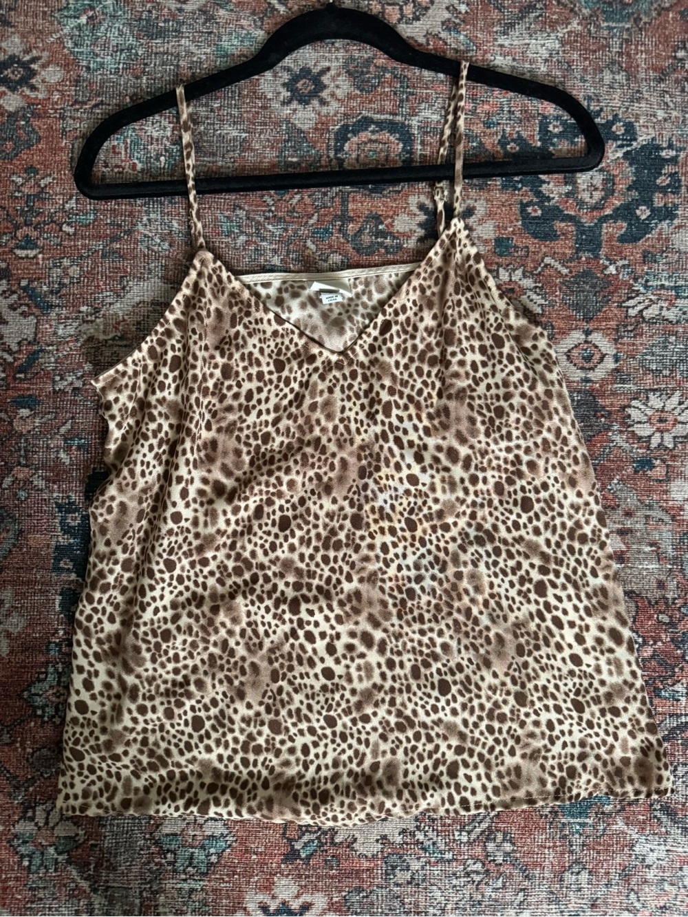 Leopard Print Cami Top - Beige/Brown